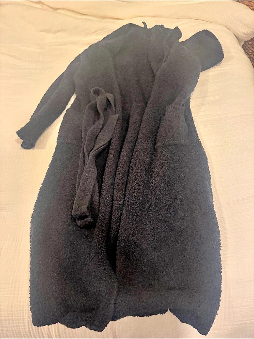 SKIMS Cozy Knit Unisex Robe Black